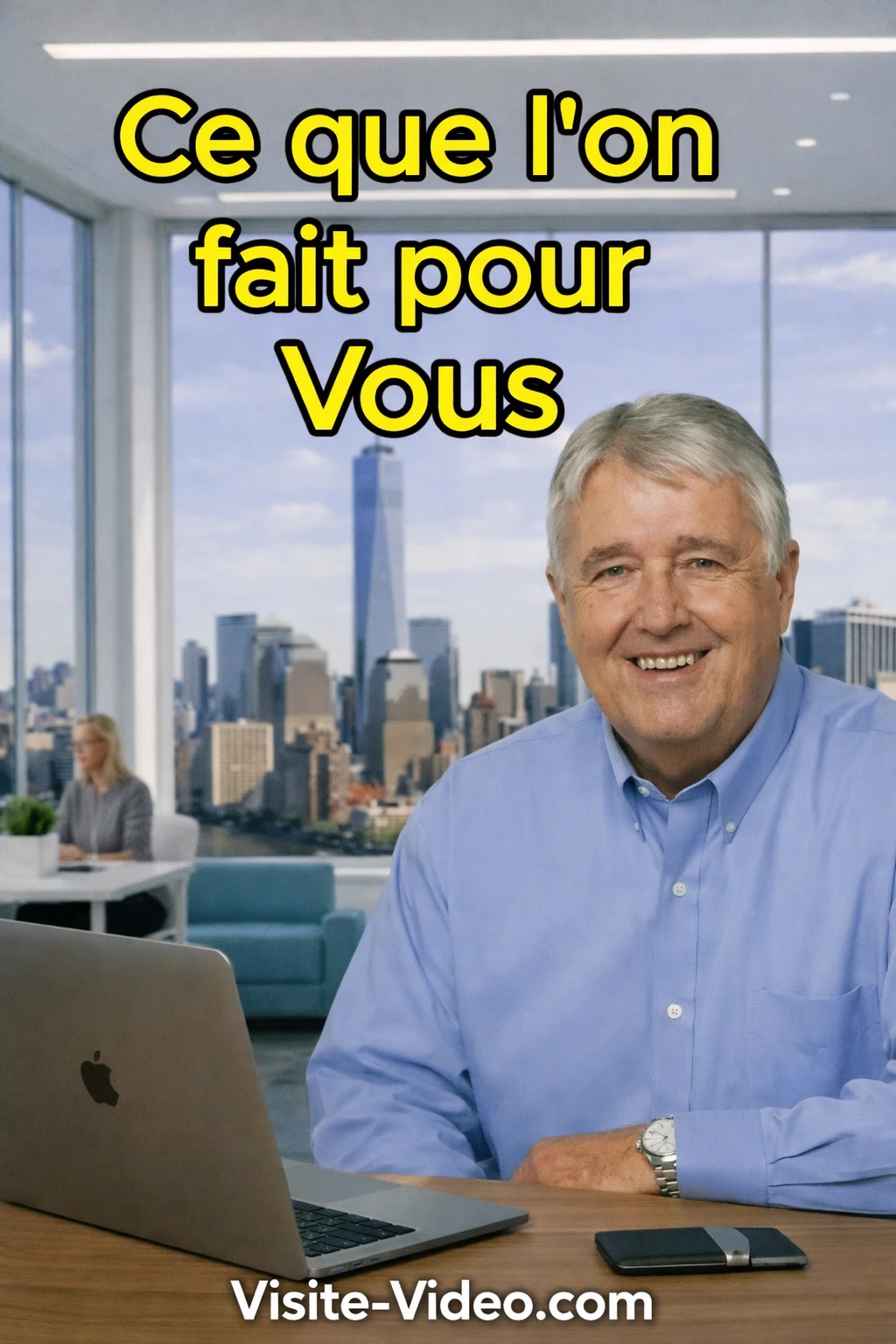 Portrait professionnel dans un bureau moderne à Montréal Mobile